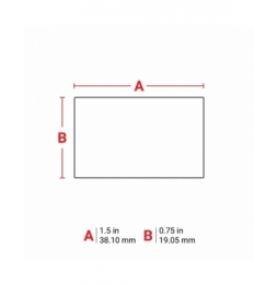 Etykiety poliestrowe srebrne THT-6-434-10 wym. 38.10 mm x 19.05 mm, 10000 szt.