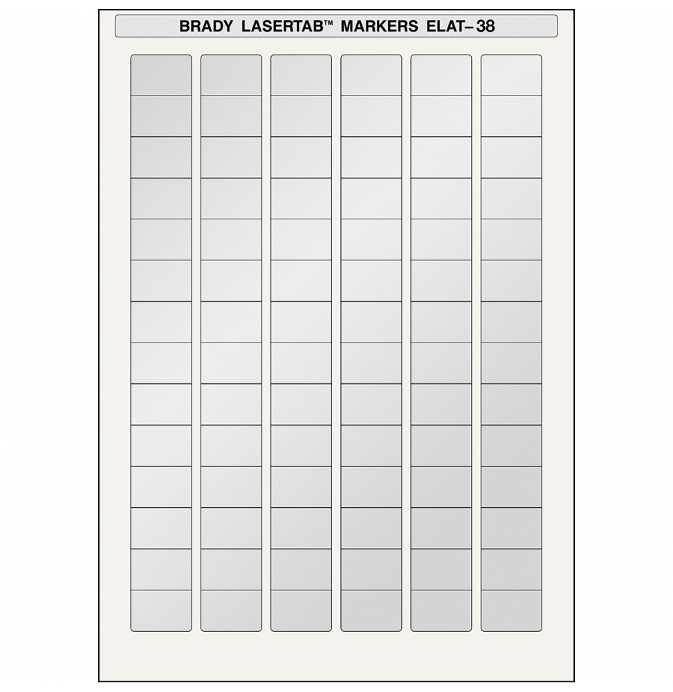 Etykiety poliestrowe srebrne ELAT-38-773-2.5 wym. 27.00 mm x 18.00 mm, 2520 szt.