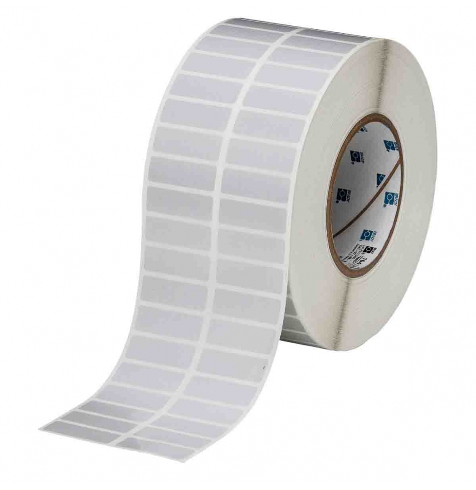 Etykiety metaliczne, niemetalowe poliestrowe jasno szare THT-37-413-10 wym. 38.10 mm x 12.70 mm, 10000 szt.