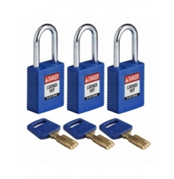 Kłódki SafeKey – nylonowa (3szt.), NYL-BLU-38ST-KA3PK, żółte