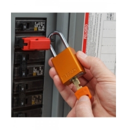 Kłódki SafeKey – aluminiowe, ALU-BLK-38ST-KD, czarne