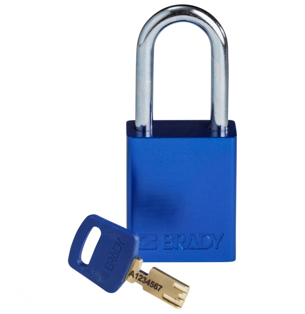 Kłódki SafeKey – aluminiowe, ALU-BLU-38ST-KD, niebieskie