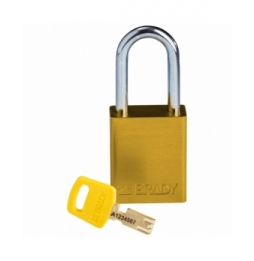 Kłódki SafeKey – aluminiowe, ALU-YLW-38ST-KD, żółte