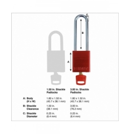 Kłódki SafeKey – aluminiowe, ALU-SLV-76ST-KD, srebrne