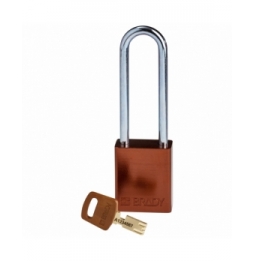 Kłódki SafeKey – aluminiowe, ALU-BRN-76ST-KD, brązowe