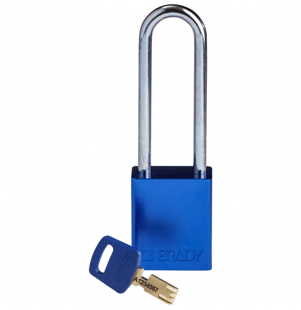 Kłódki SafeKey – aluminiowe, ALU-BLU-76ST-KD, niebieskie