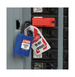 Kłódki SafeKey – kompaktowe, CPT-BLU-25PL-KD, niebieskie