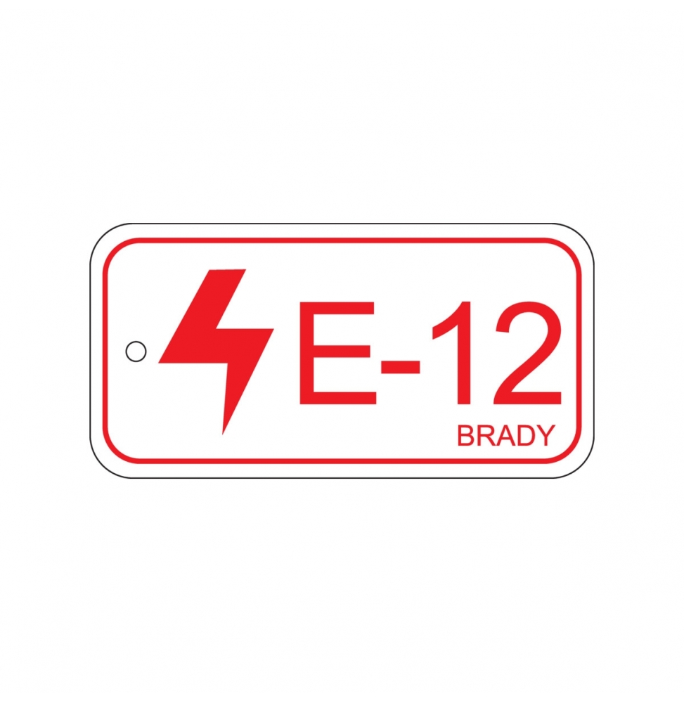 Zawieszka identyfikująca źródło energii – panel sterowania (25szt.), ENERGY TAG-E-12-75X38MM-PP/25