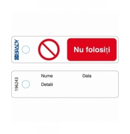 Minizawieszka – ''Nu folosi?i" – RO (50szt.), MITAG-P001-RO/50