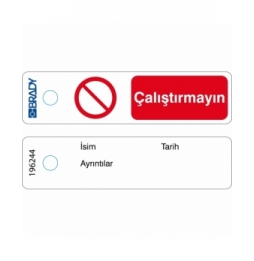 Minizawieszka – '' Çalıştırmayın" – TK (50szt.), MITAG-P001-TK/50