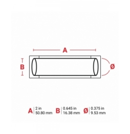 Koszulki termokurczliwe  białe B33-375-2-342 wym. 50.80 mm x 16.38 mm, 500 szt.