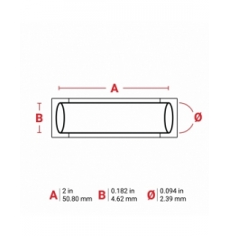 Koszulki termokurczliwe  czerwone 3PS-094-2-RD-S wym. 50.80 mm x 4.62 mm, 500 szt.