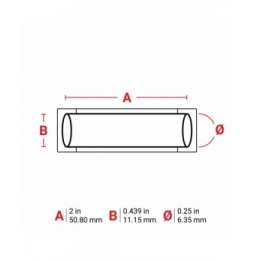 Koszulki termokurczliwe  czerwone 3PS-250-2-RD-S wym. 50.80 mm x 11.15 mm, 500 szt.