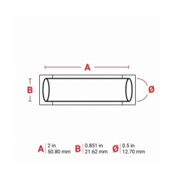 Koszulki termokurczliwe  czerwone 3PS-500-2-RD-S wym. 50.80 mm x 21.62 mm, 250 szt.