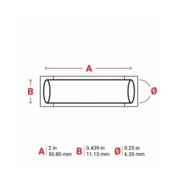 Koszulki termokurczliwe  pomarańczowe 3PS-250-2-OR-S wym. 50.80 mm x 11.15 mm, 500 szt.