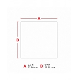 Etykiety poliestrowe białe THT-164-488-1 wym. 22.86 mm x 22.86 mm, 1000 szt.