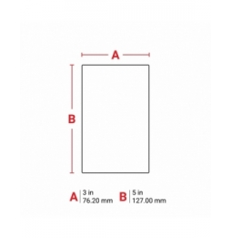 Etykiety papierowe białe THT-20-424-1 wym. 76.20 mm x 127.00 mm, 1000 szt.