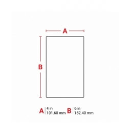 Etykiety papierowe białe THT-25-424-1 wym. 101.60 mm x 152.40 mm, 1000 szt.