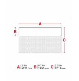 Etykiety samolaminujące winylowe białe, przezroczyste THT-26-427-1 wym. 63.50 mm x 57.15 mm, 1000 szt.