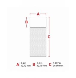 Etykiety samolaminujące winylowe białe, przezroczyste THT-61-427-5 wym. 12.70 mm x 36.50 mm, 5000 szt.