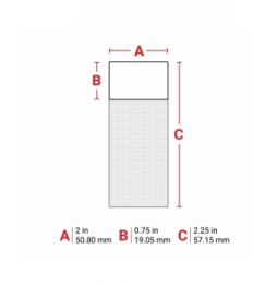 Etykiety samolaminujące winylowe białe, przezroczyste THT-67-427-1.5 wym. 50.80 mm x 57.15 mm, 1500 szt.