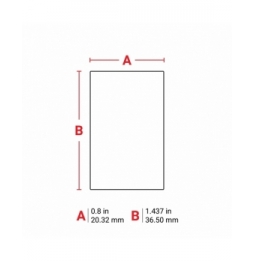 Etykiety z tkaniny nylonowej białe THT-69-499-3 wym. 20.32 mm x 36.50 mm, 3000 szt.