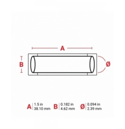 Koszulki termokurczliwe  białe PS-094-150-WT-S wym. 38.10 mm x 4.62 mm, 500 szt.