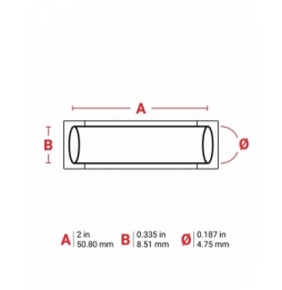 Koszulki termokurczliwe  białe PS-187-2-WT-S wym. 50.80 mm x 8.51 mm, 500 szt.