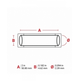 Koszulki termokurczliwe  białe PS-094-2-WT wym. 50.80 mm x 4.62 mm, 2500 szt.