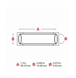 Koszulki termokurczliwe  białe PS-375-150-WT wym. 38.10 mm x 16.38 mm, 1000 szt.