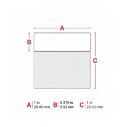 Etykiety samolaminujące winylowe białe, przezroczyste THT-116-427-5 wym. 25.40 mm x 25.40 mm, 5000 szt.