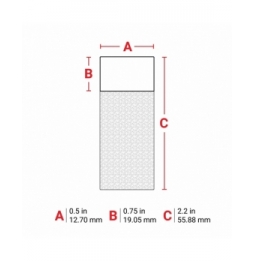 Etykiety samolaminujące winylowe białe, przezroczyste THT-127-427-3 wym. 55.88 mm x 12.70 mm, 3000 szt.