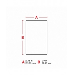 Etykiety poliestrowe białe THT-140-488-3 wym. 22.86 mm x 19.05 mm, 3000 szt.