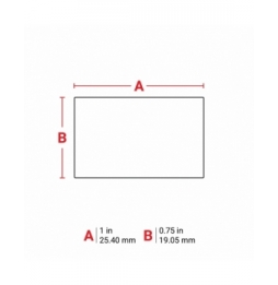 Etykiety z tkaniny winylowej białe THT-88-498-5 wym. 19.05 mm x 25.40 mm, 5000 szt.