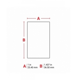 Etykiety z tkaniny winylowej białe THT-89-498-5 wym. 25.40 mm x 36.50 mm, 5000 szt.