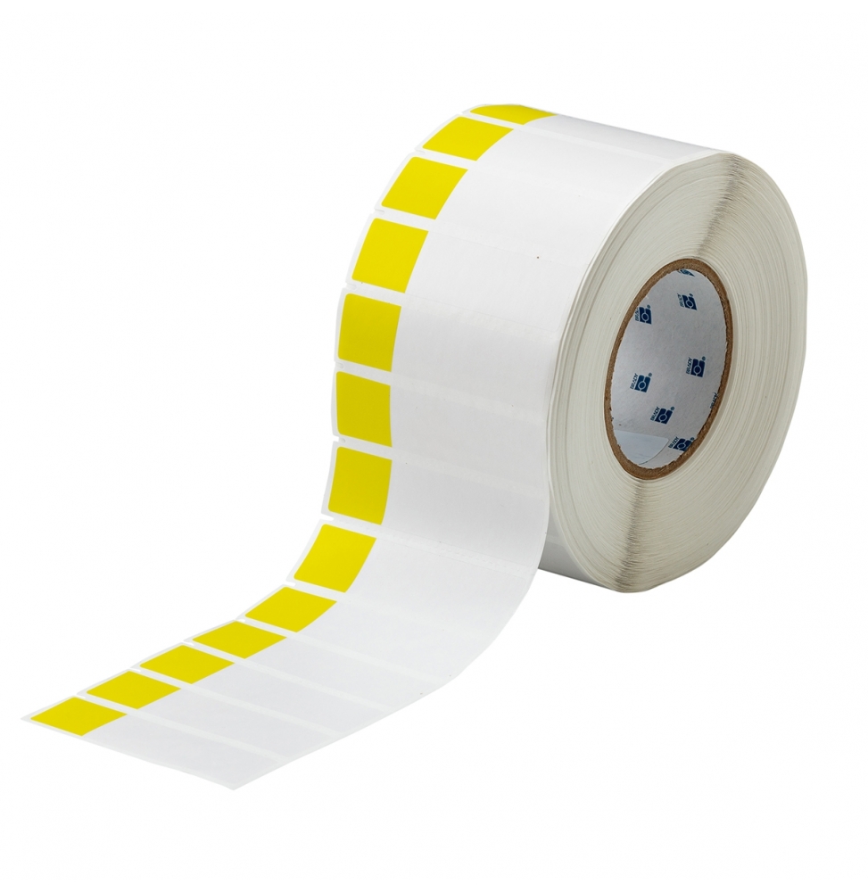 Etykiety samolaminujące winylowe żółte, przezroczyste THT-65-427-3-YL wym. 25.40 mm x 95.25 mm, 3000 szt.