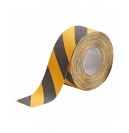 Taśma antypoślizgowa laminowana poliestrowa czarna, żółta ANTISKID STRIPED TAPE 75MMX18M wym. 76.20 mm x 18.29 m