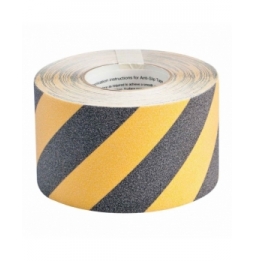 Taśma antypoślizgowa laminowana poliestrowa czarna, żółta STRIPED ANTI-SKID TAPE BLK/YEL wym. 101.60 mm x 18.29 m