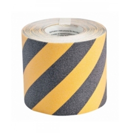 Taśma antypoślizgowa laminowana poliestrowa czarna, żółta STRIPED ANTI-SKID TAPE 2 wym. 152.40 mm x 18.29 m