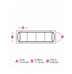 Koszulki termokurczliwe  białe PS-250-2-WT-S-4 wym. 12.70 mm x 11.15 mm, 2000 szt.