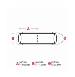 Koszulki termokurczliwe  białe PS-250-150-WT-2 wym. 19.05 mm x 11.15 mm, 5000 szt.