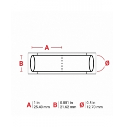 Koszulki termokurczliwe  białe 3PS-500-2-WT-2 wym. 25.40 mm x 21.62 mm, 1000 szt.