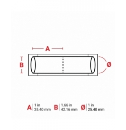 Koszulki termokurczliwe  białe PS-1000-2-WT-2 wym. 25.40 mm x 42.16 mm, 500 szt.