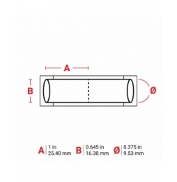 Koszulki termokurczliwe  białe 3PS-375-2-WT-S-2 wym. 25.40 mm x 16.38 mm, 500 szt.