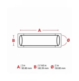 Koszulki termokurczliwe  białe LSZH-2000-2-WT wym. 50.80 mm x 80.39 mm, 100 szt.