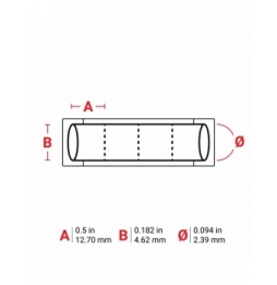 Koszulki termokurczliwe  żółte HX-094-2-YL-4 wym. 12.70 mm x 4.62 mm, 10000 szt.