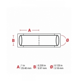 Koszulki termokurczliwe  żółte HX-125-2-YL-2 wym. 25.40 mm x 5.97 mm, 5000 szt.