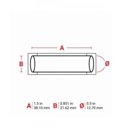 Koszulki termokurczliwe  białe HX-500-150-WT wym. 38.10 mm x 21.62 mm, 500 szt.