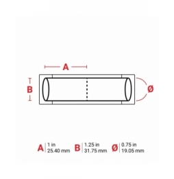 Koszulki termokurczliwe  białe HX-750-2-WT-2 wym. 25.40 mm x 31.75 mm, 500 szt.