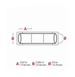 Koszulki termokurczliwe  żółte 2HX-500-2-YL-J-3 wym. 17.02 mm x 21.62 mm, 7500 szt.